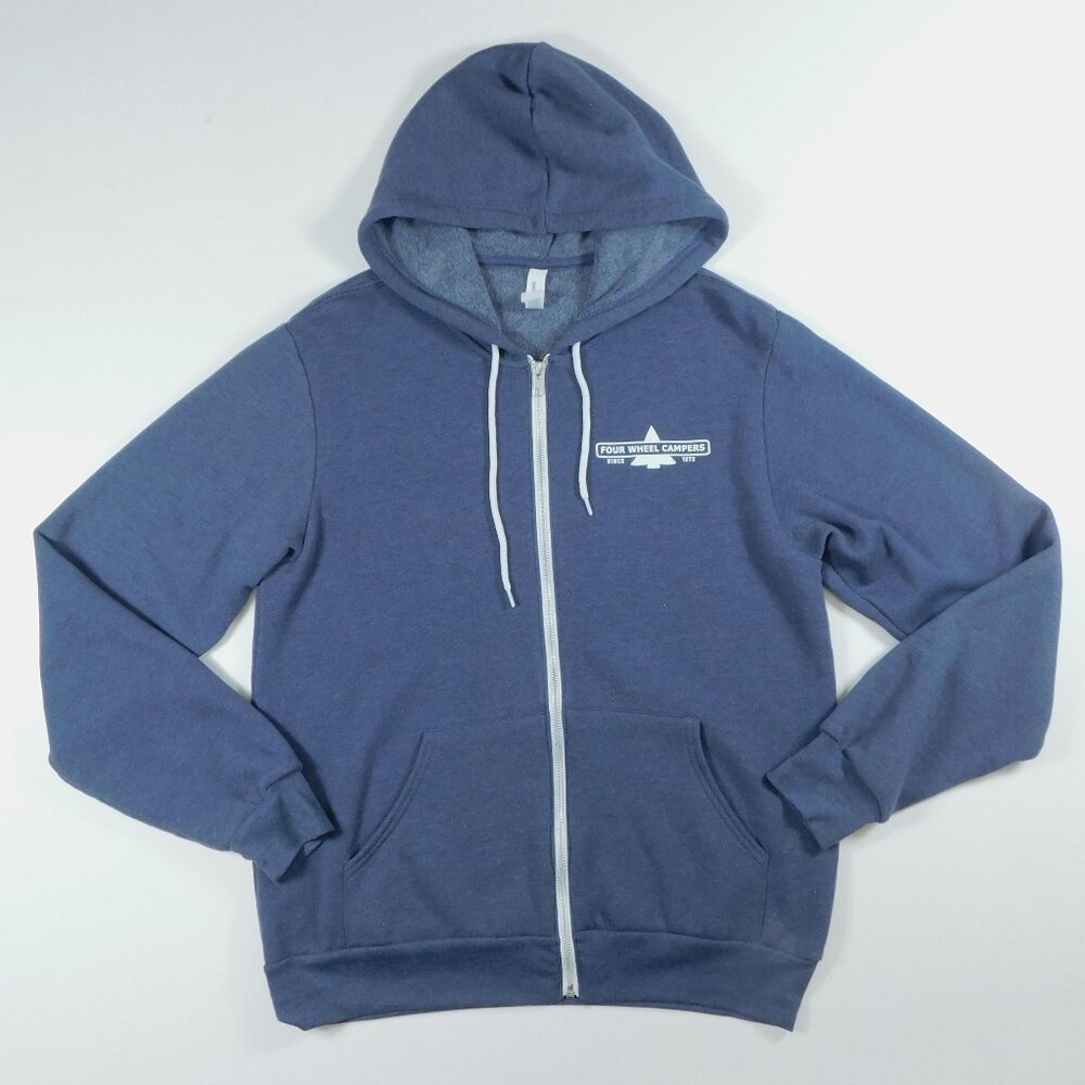 FWC FOUR WHEEL CAMPERS Mens Medium Blue Zip Hoodie